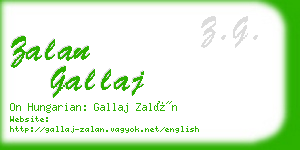 zalan gallaj business card